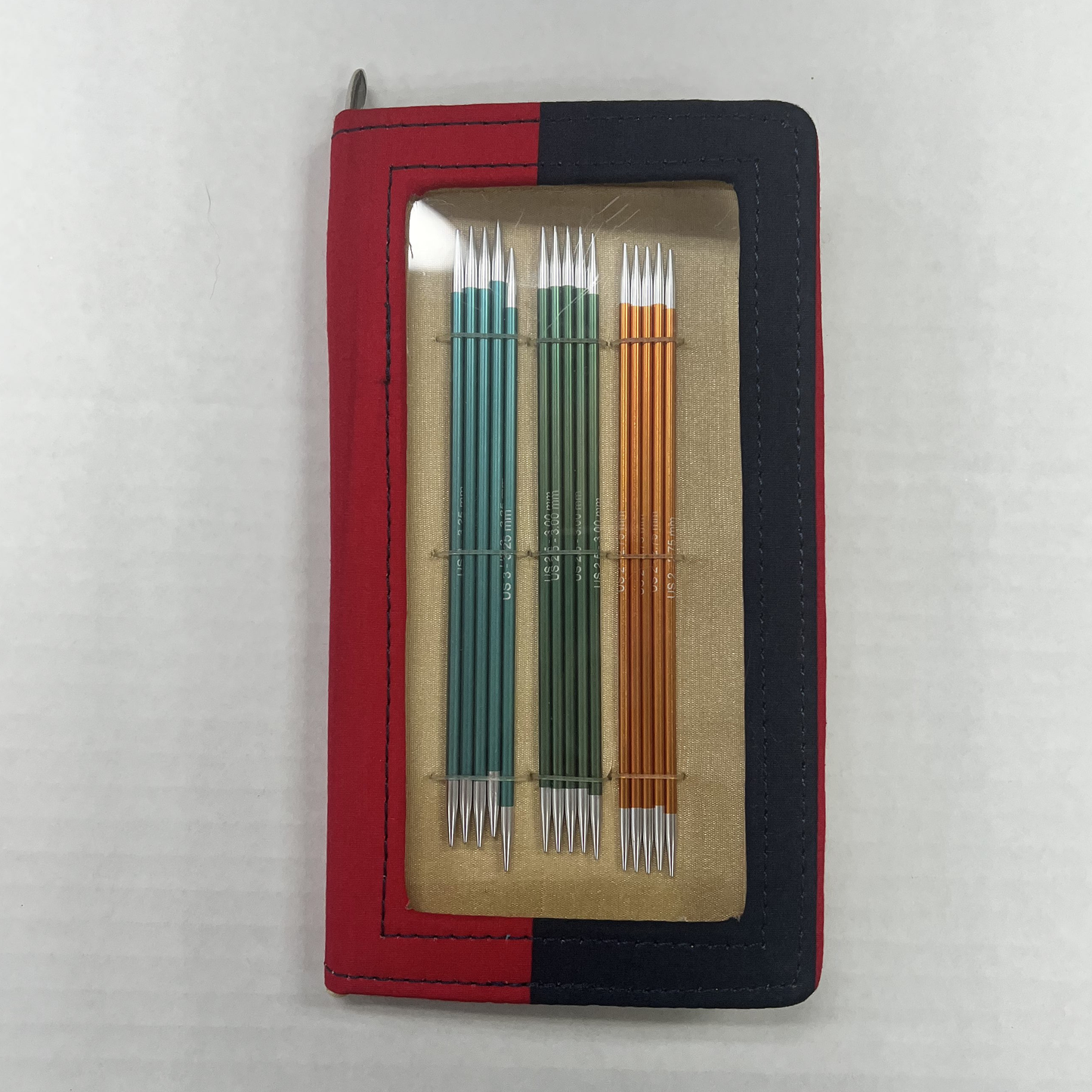 Knitters Pride - Zing Double Pointed Needle Set - 6in (15mm) - Red & Blue Pouch