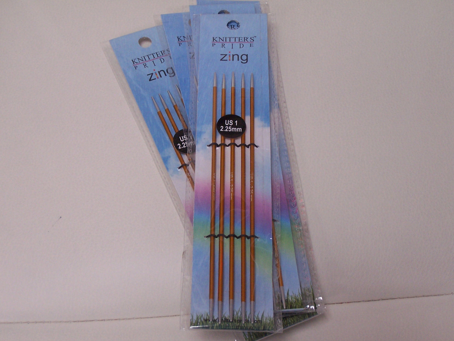 Knitter's Pride Zing US 1 (2.25mm) size 6" DPN's