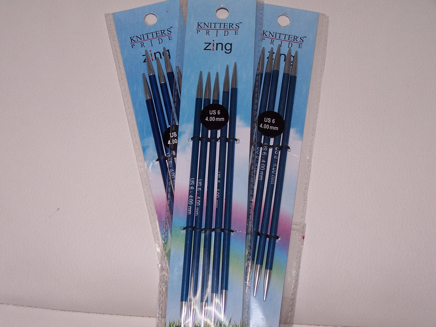 Knitters Pride Zing US 6 (4.00mm) size 6 inch DPN's