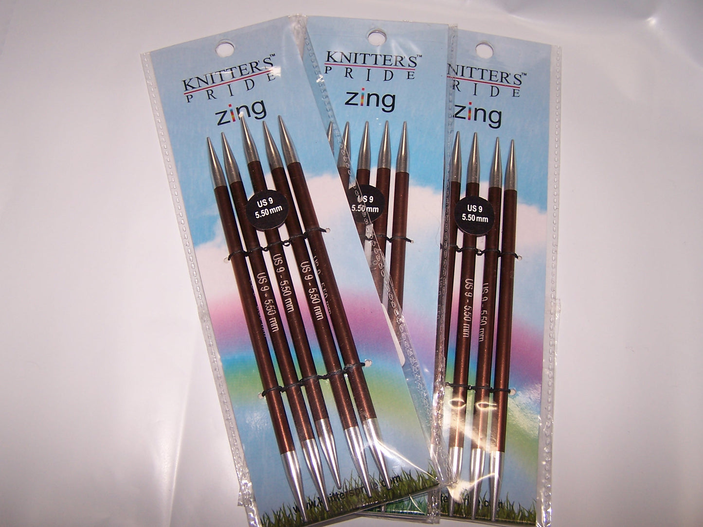 Knitters Pride Zing US 9 (5.5mm) size 6 inch DPN's