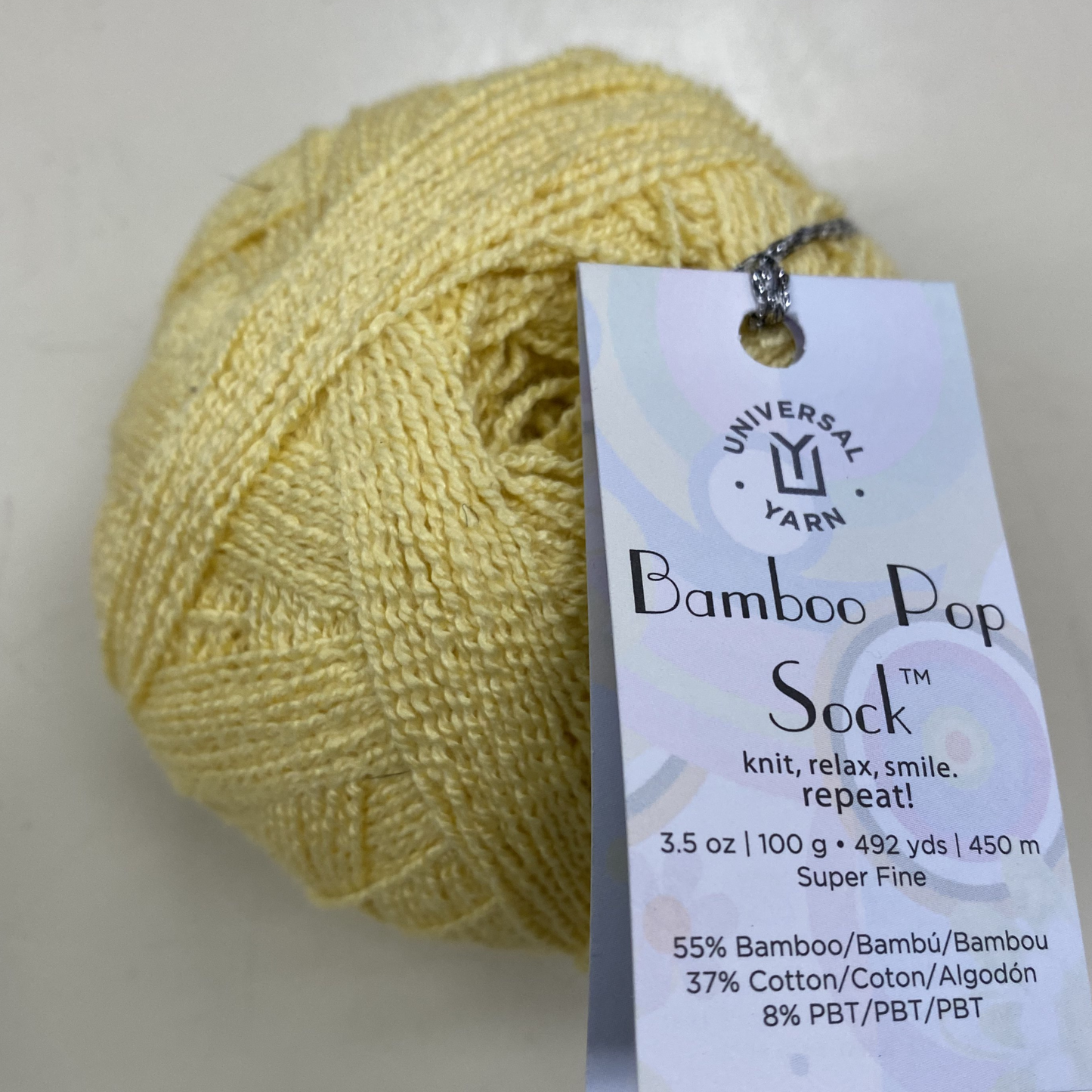 Universal Yarn - Bamboo Pop Sock - Solid 55% Bamboo 37% Cotton 8% PBT